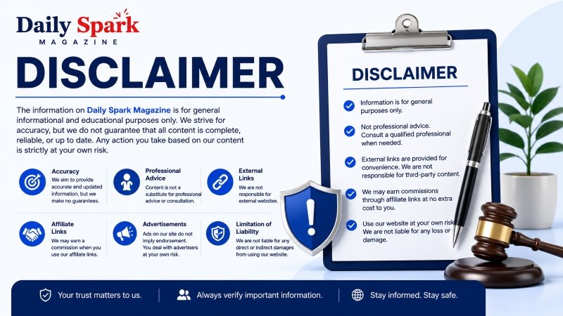 Disclaimer for Daily Spark Magazine
